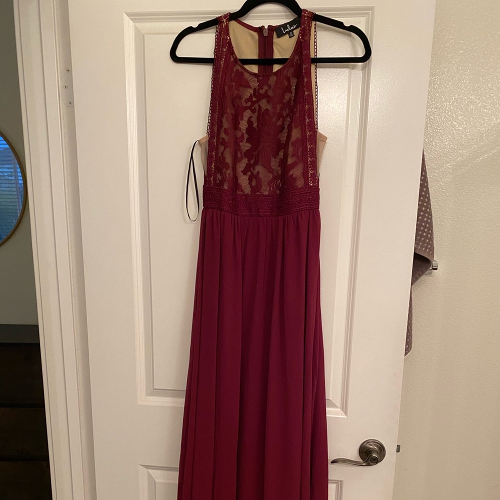 Burgundy Maxi Dress - Lulu’s “Forever and Always”